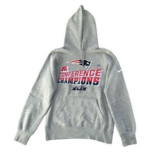 🔃Nike New England Patriots Gray Long Sleeve Hoodie Sweatshirt